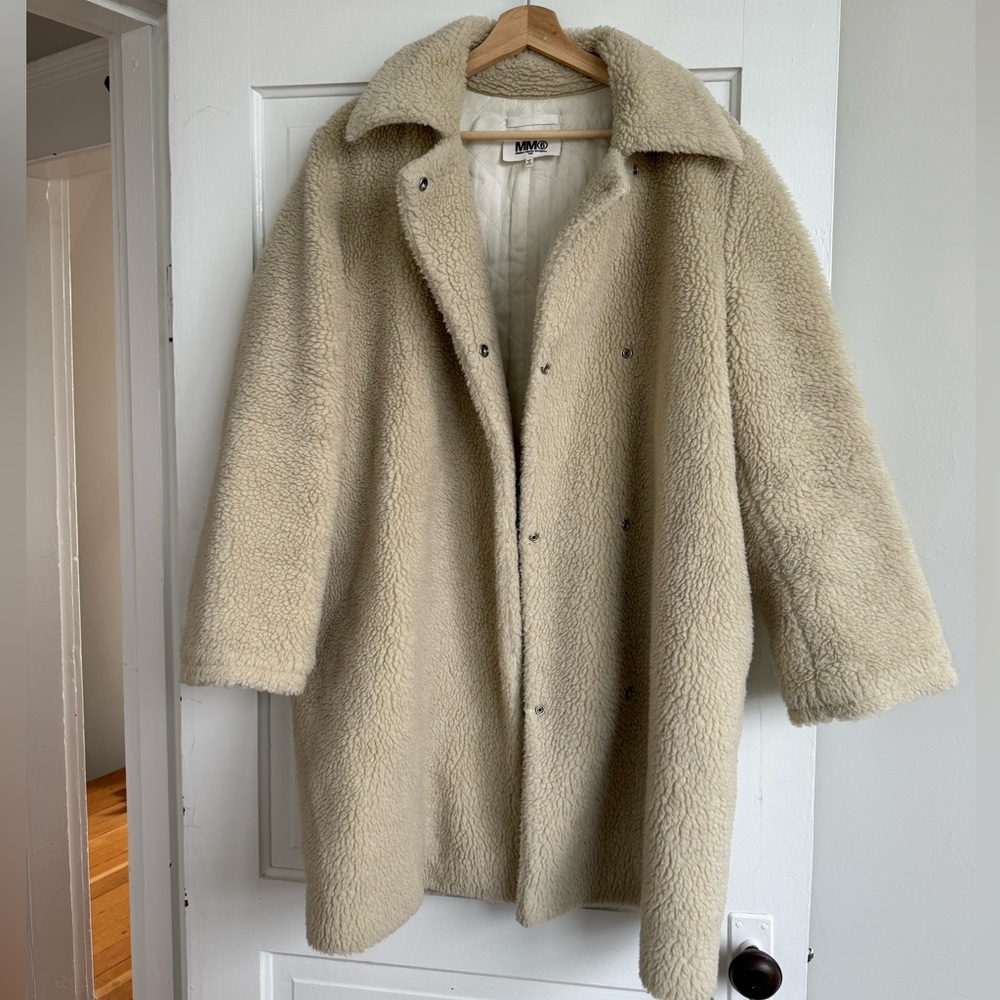 maison margiela teddy coat - size 40